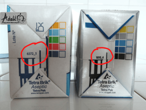 bulo sobre los envases de leche