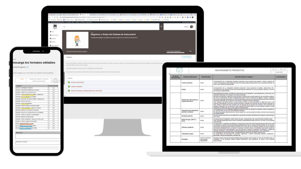 Registros para el manual de autocontrol